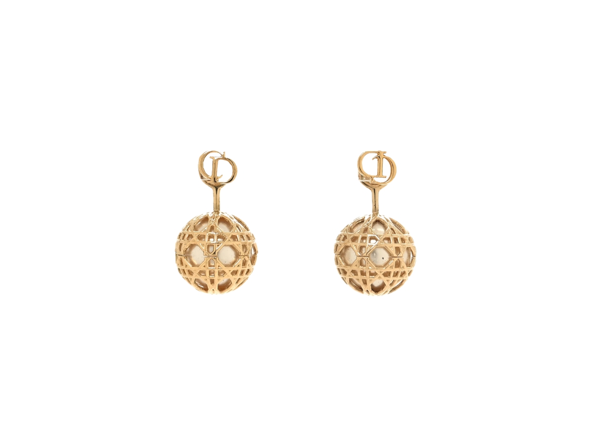 Buy Dior Cannage Mise En Dior Tribales Earrings Gold at Sasom – Authentic and Ready to Ship