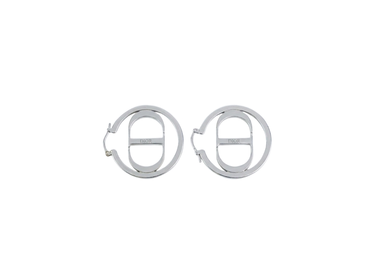 Buy Dior logo hoop earrings Silver at Sasom – Authentic and Ready to Ship