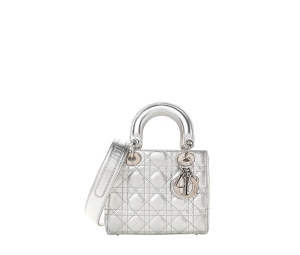 Buy Dior Small Lady Dior My ABC In Silver-Plated Hardware With Silver at Sasom – Authentic and Ready to Ship