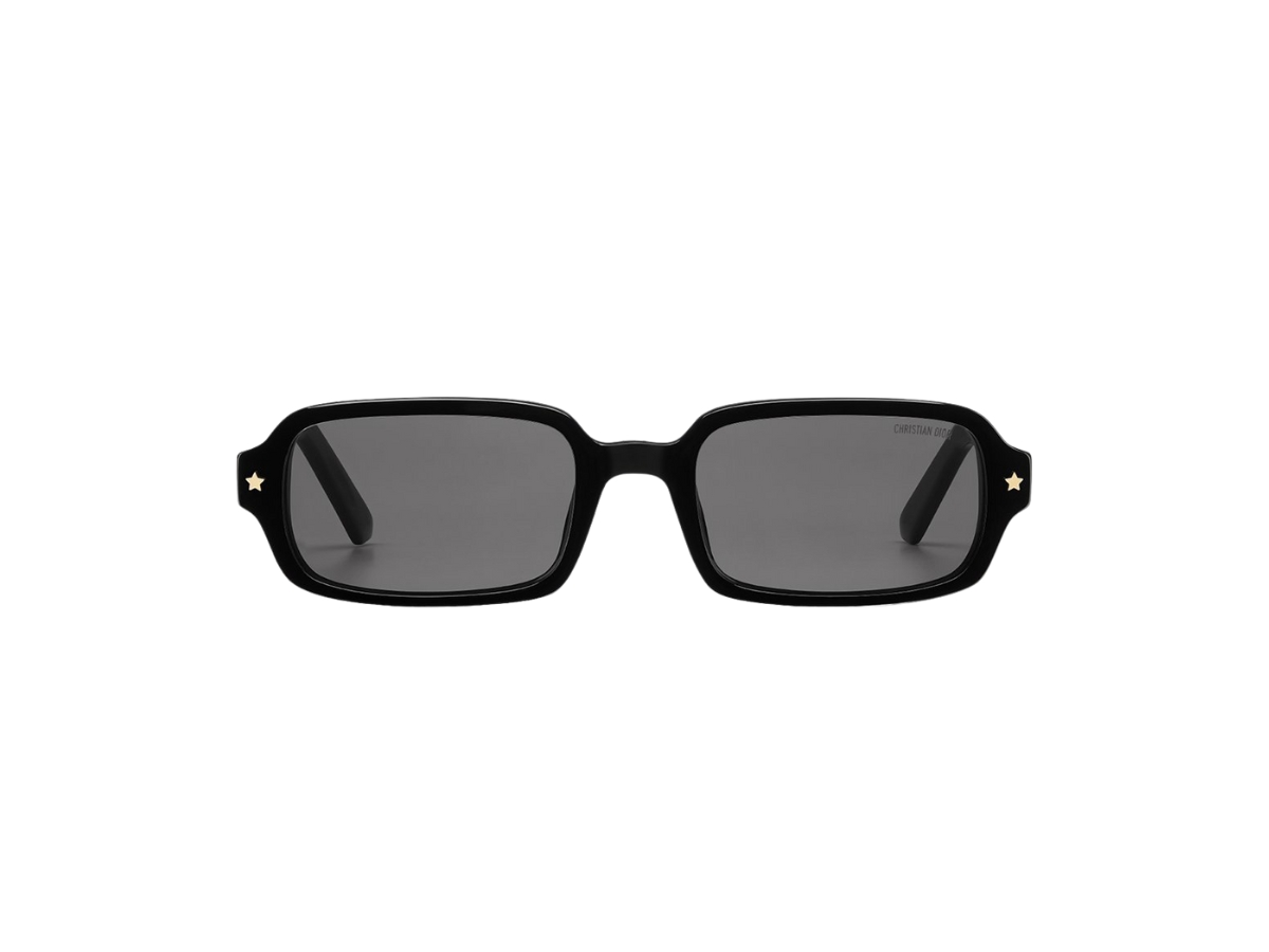 Dior Dior Pacific S3F In Black Rectangular Acetate Frame With Gray Lenses - view 2
