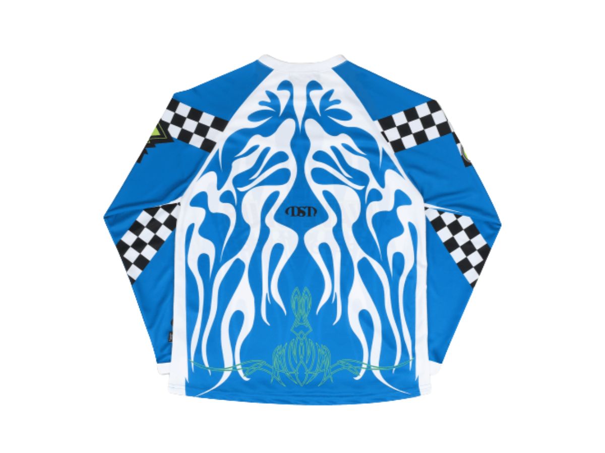 【 DUCKDIVE 】Afterfire Mesh Long Sleeve / unisex Buy Duckdive After Fire Mesh Long Sleeve Blue | SASOM