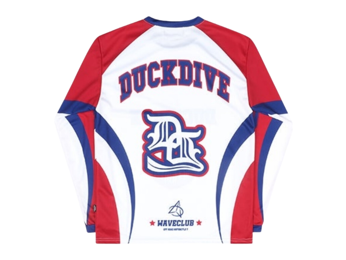 【 DUCKDIVE 】OFF ROAD メッシュ T (red) unisex ช้อป Duckdive Off Road Mesh Long Sleeve Redของแท้ที่ SASOM