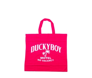 Duckyboy Pillow Tote Motel No Vacancy Hot Pink