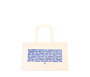 Duckyboy So There's This Boy Tote Ivory Royal Blue