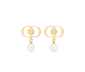 Buy Dior Petit CD Earrings Gold-Finish Metal And White Resin Pearls Double Spiral (2025) at Sasom – Authentic and Ready to Ship