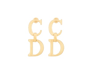 Buy Dior Saddle Earrings Gold Finish Metal at Sasom – Authentic and Ready to Ship