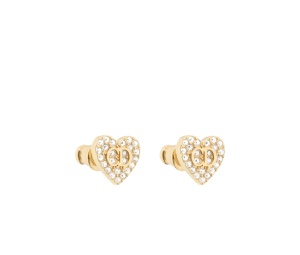 Buy Dior Clair D Lune Stud Earrings Gold-Finish Metal and Silver-Tone Crystals at Sasom – Authentic and Ready to Ship