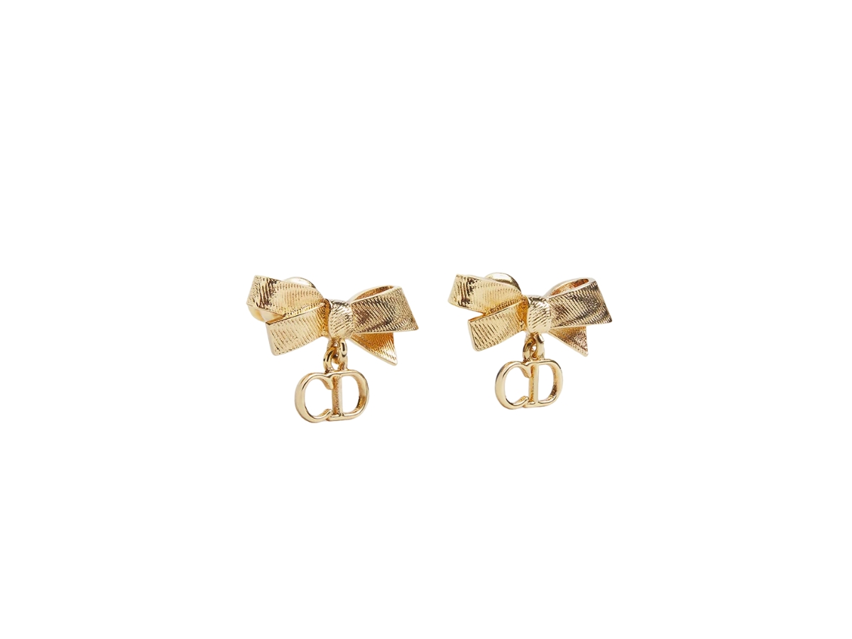 Buy Dior CD Bow Earrings Gold at Sasom – Authentic and Ready to Ship