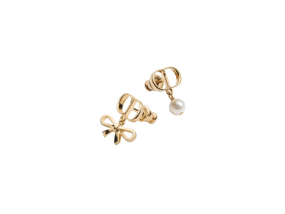 Dior Dior CD Mini Bow Earrings Gold-Finish - view 2