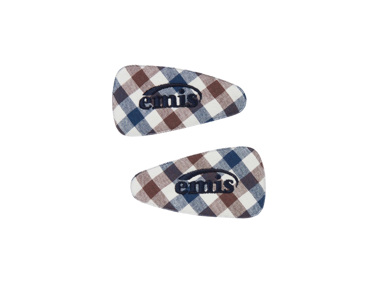 ★EMIS★ BLOCK CHECK WIDE HAIRPIN 韓国EMIS エミス】BLOCK CHECK WIDE HAIRPIN (EMIS/ヘア