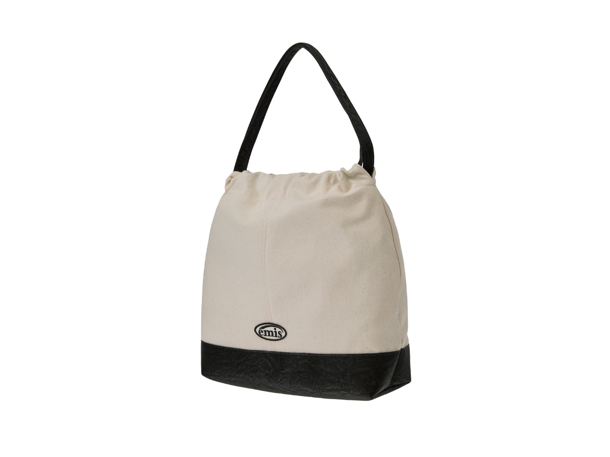 ♥【emis】CANVAS SHOULDER BUCKET BAG♥ CANVAS SHOULDER BUCKET BAG-BEIGE - EMIS