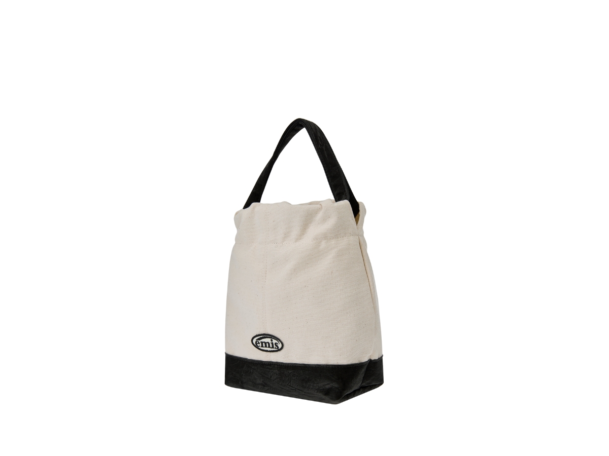 Emis Canvas Tote Bucket Bag Black Shop Authentic at SASOM