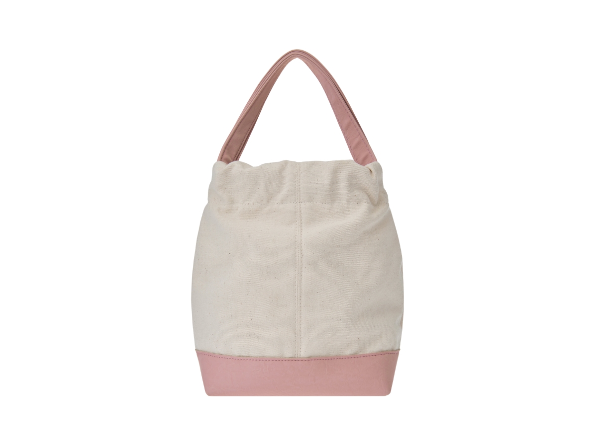【EMIS】CANVAS TOTE BUCKET BAG-PINK CANVAS TOTE BUCKET BAG-PINK - EMIS