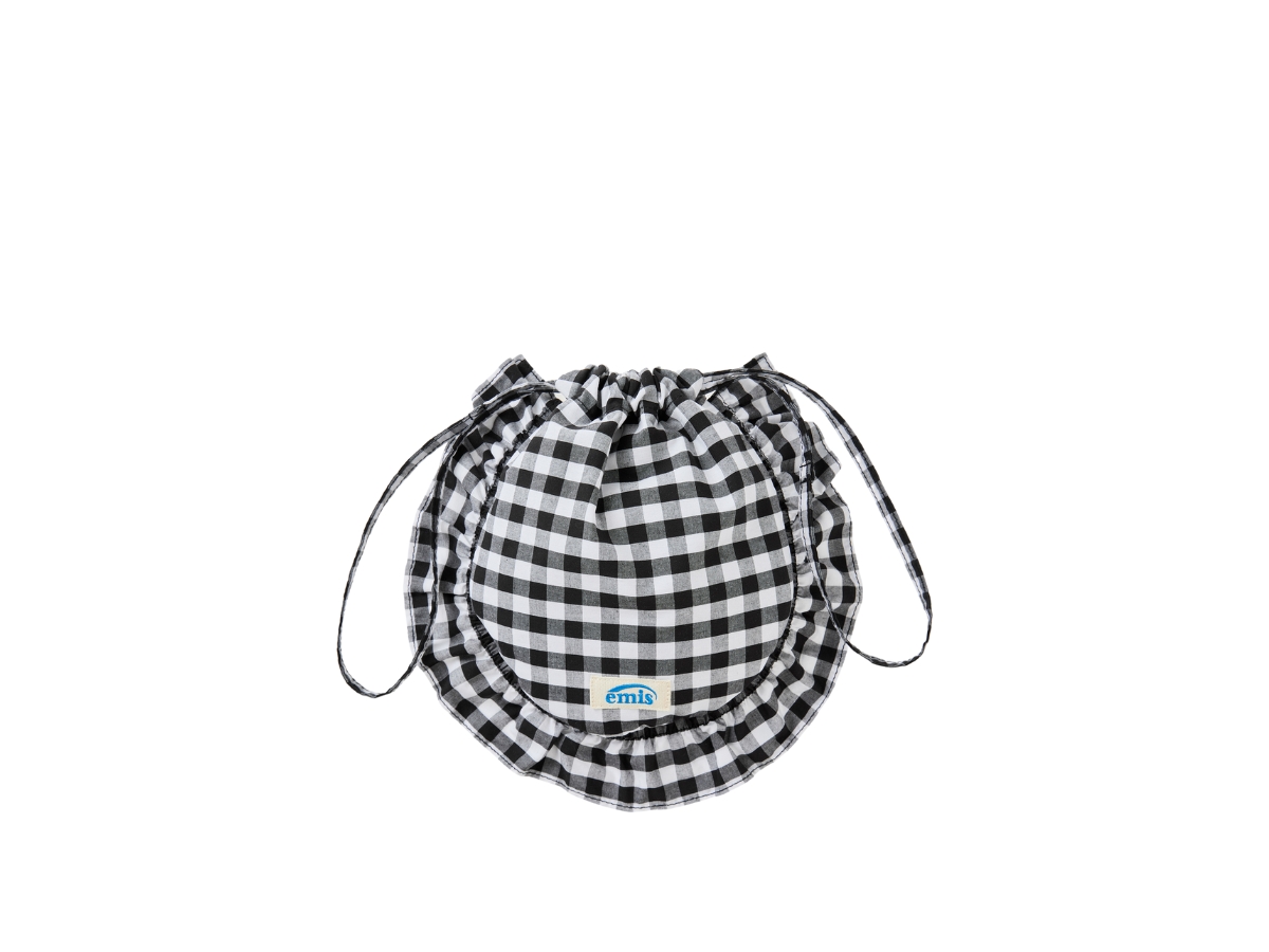 【EMIS】 CHECK STRING ECO BAG /追跡付 Emis Check String Eco Bag Black Shop Authentic at SASOM