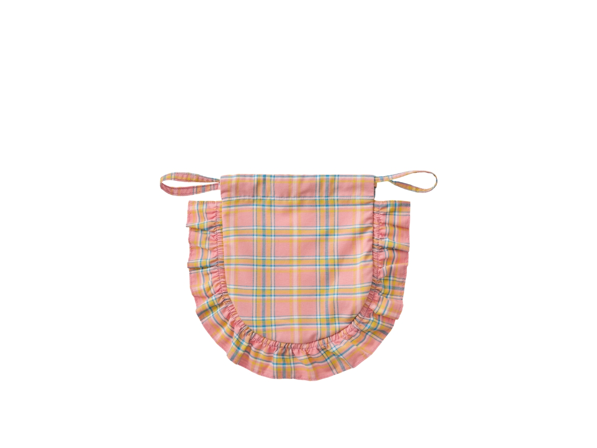 ☆EMIS☆ CHECK STRING ECO BAGPINK Emis Check String Eco Bag Peach Shop Authentic at SASOM