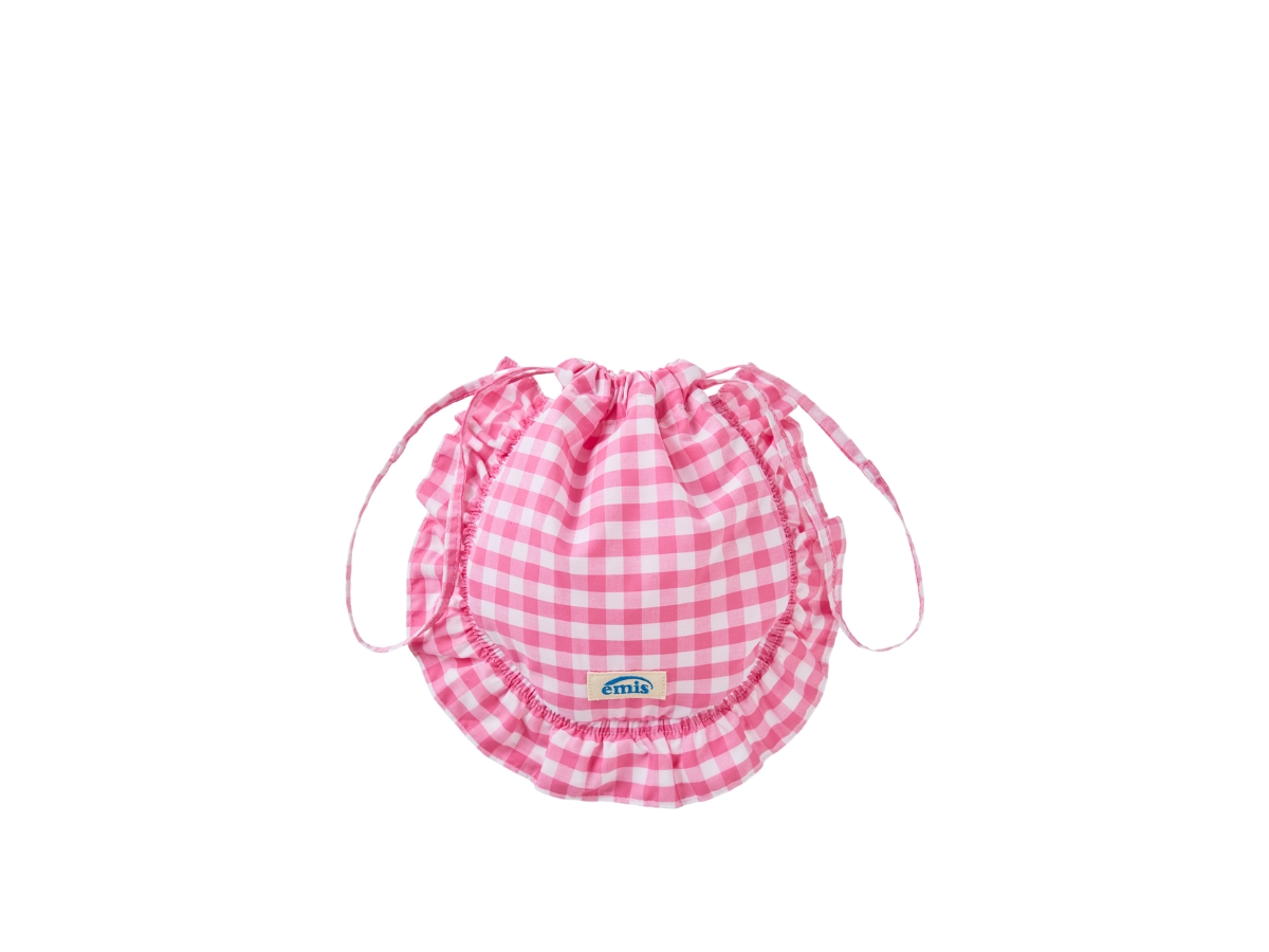 ★EMS★ CHECK STRING ECO BAGPINK Emis Check String Eco Bag Pink Shop Authentic at SASOM