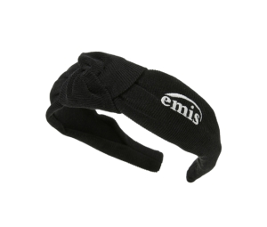 ◆EMIS◆ CORDUROY CROSS HAIRBAND m1037_1351356 Emis Corduroy Cross Hairband Brown Shop Authentic at SASOM