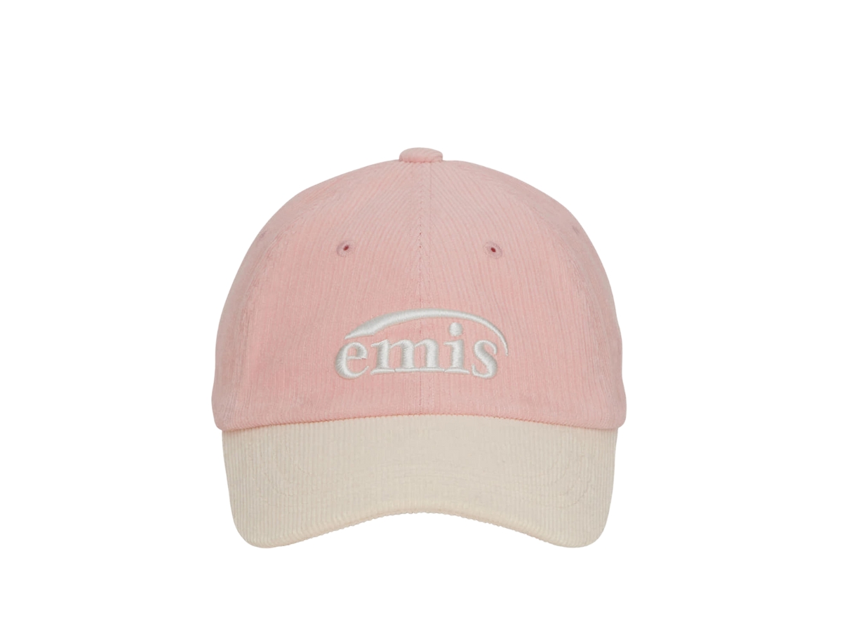 ★EMIS★ APPLIQUE CORDUROY BALL CAPBEIGE m1037_1349005 APPLIQUE CORDUROY BALL CAP-BEIGE - EMIS