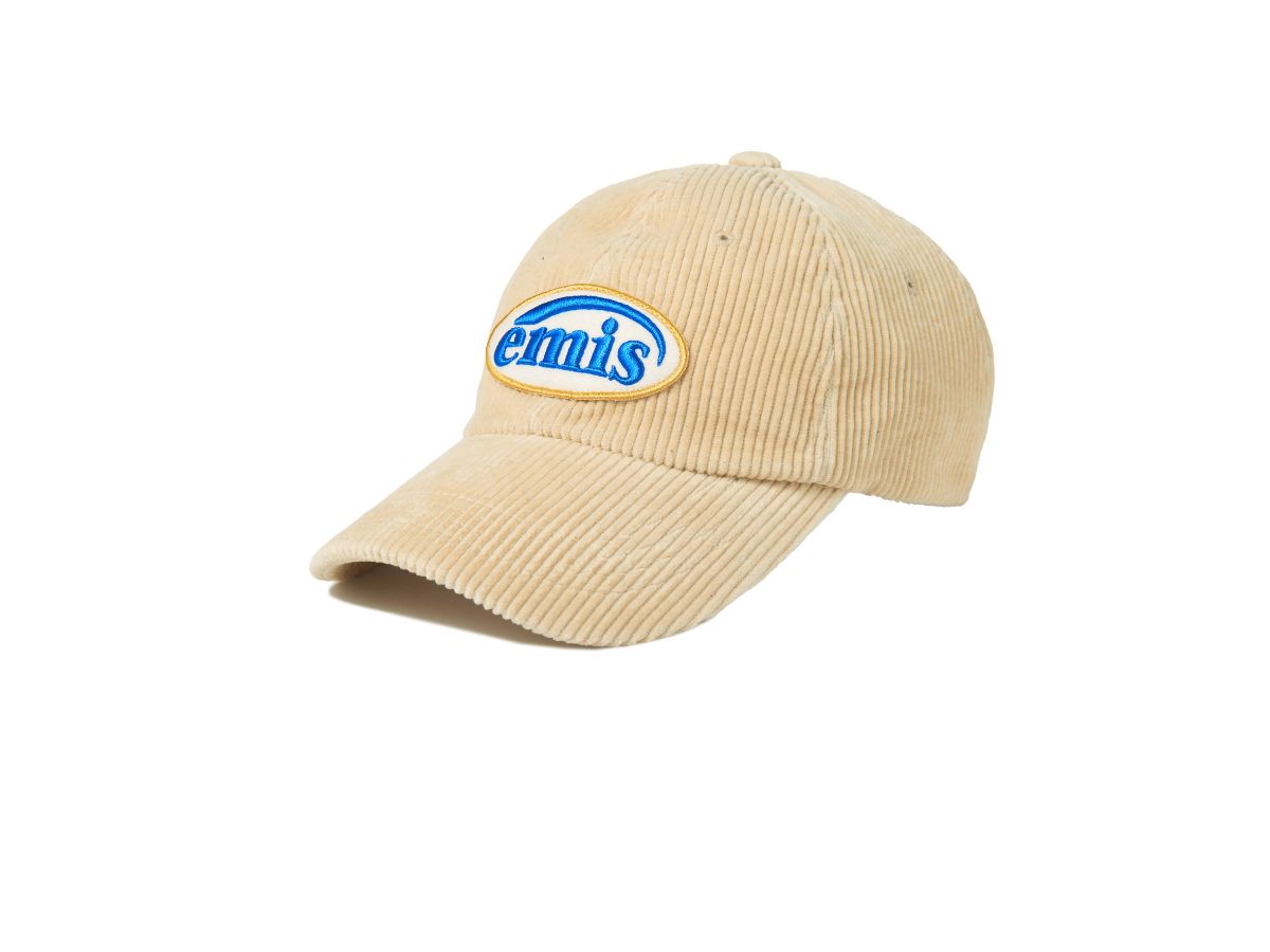★emis★CORDUROY WAPPEN BALL CAP (RENEWAL)★ CORDUROY WAPPEN BALL CAP (RENEWAL)-CHARCOAL - EMIS