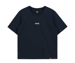 【EMIS】 (UNISEX) OVERSIZED EMBOSSING LOGO T-SHIRTS /追跡付 Emis Oversized Embossing Logo T-Shirts Black | ของแท้
