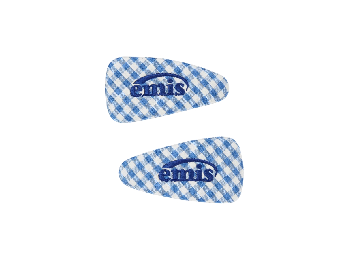 【韓国EMIS エミス】GINGHAM CHECK WIDE HAIRPIN org.jpg