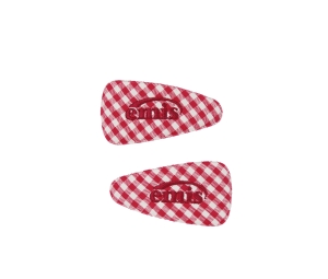 Emis Gingham Check Wide Hairpin Red