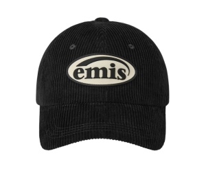 Buy Emis Rubber Patch Corduroy Ball Cap Black at Sasom – Authentic and Ready to Ship