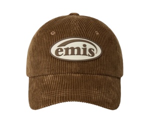 Buy Emis Rubber Patch Corduroy Ball Cap Brown at Sasom – Authentic and Ready to Ship