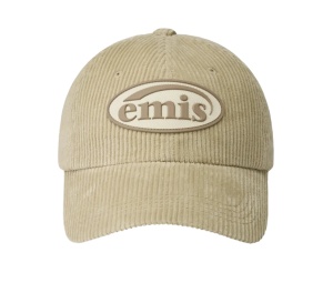 Buy Emis Rubber Patch Corduroy Ball Cap Beige at Sasom – Authentic and Ready to Ship