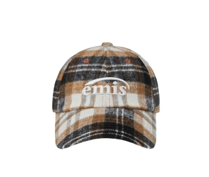ช้อป Emis Multi Color Check Ball Cap Beigeของแท้ที่ SASOM