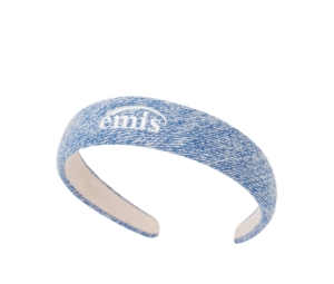 Emis New Logo Denim Hairband Light Blue Denim
