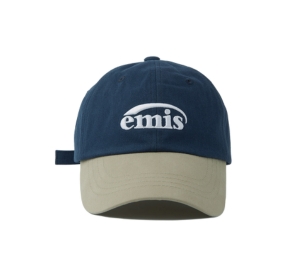 Emis New Logo Mix Ball Cap Beige Navy