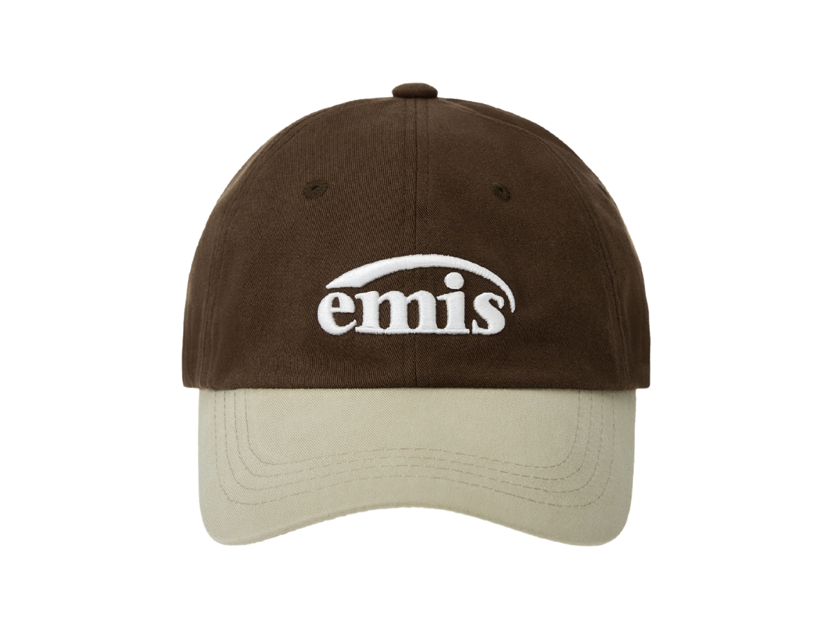 Emis New Logo Mix Ball Cap Renewal Beige Brown | ของแท้