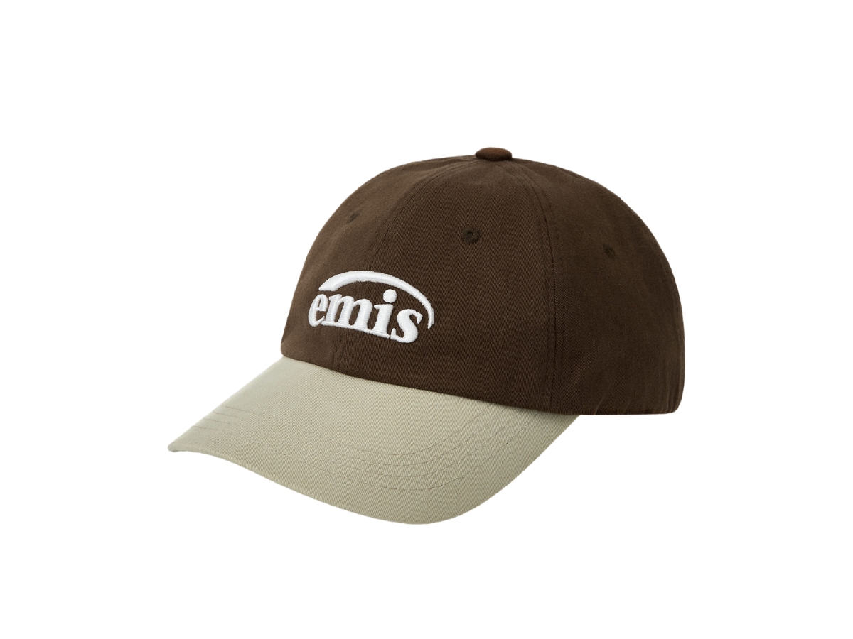 ☆EMIS\t☆ NEW LOGO MIX BALL CAPRENEWALBEIGEBROWN m1037_1334 Emis New Logo Mix Ball Cap Renewal Beige Brown | ของแท้