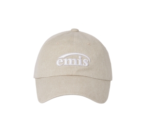 Emis New Logo Pigment Ball Cap Beige