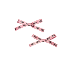 Emis New Logo Ribbon Hair Clip Pink