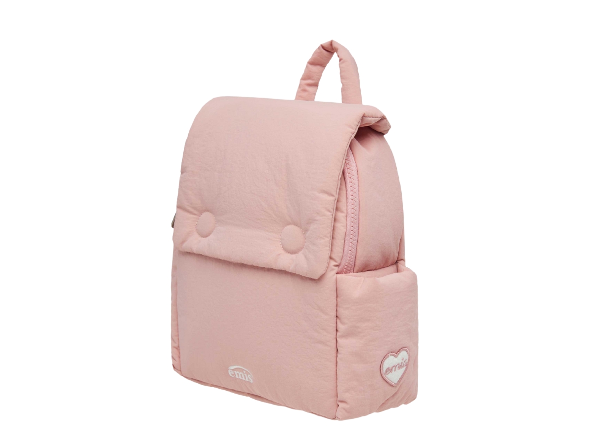 【EMIS】NYLON PADDED BACKPACK-PINK NYLON PADDED BACKPACK-IVORY - EMIS