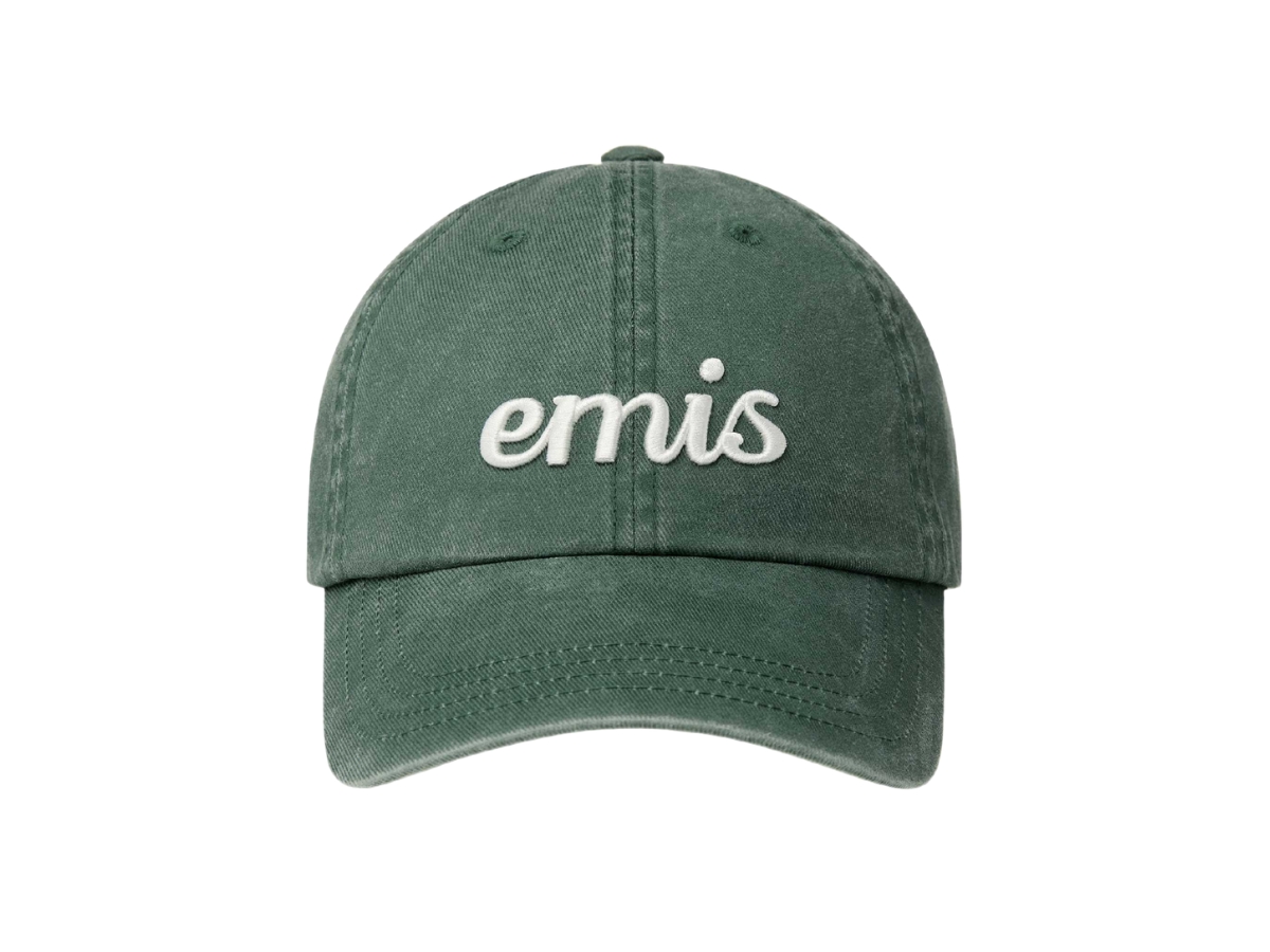 ★EMIS★ VINTAGE PIGMENT BALL CAPBLUE m1037_1349013 BOUCLE VINTAGE LOGO BALL CAP-NAVY - EMIS