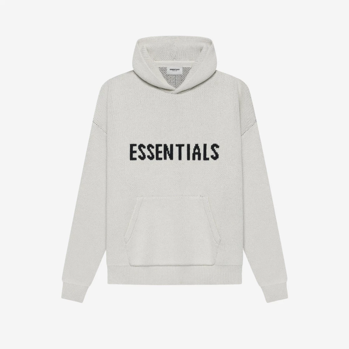 Essentials Knit Pullover Hoodie Oatmeal - 21SS | ของแท้