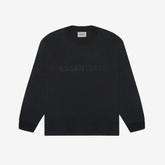 Buy Essentials 3D Silicon Applique Boxy Long Sleeve T-Shirt Dark Slate/Black 2020 at Sasom – Authentic and Ready to Ship