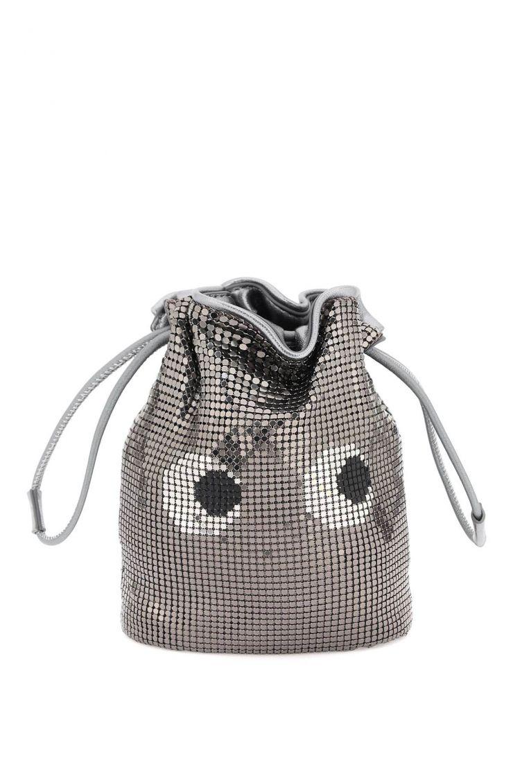 Buy ANYA HINDMARCH Eyes Mesh Drawstring Pouch Anya Hindmarch at Sasom – Authentic and Ready to Ship