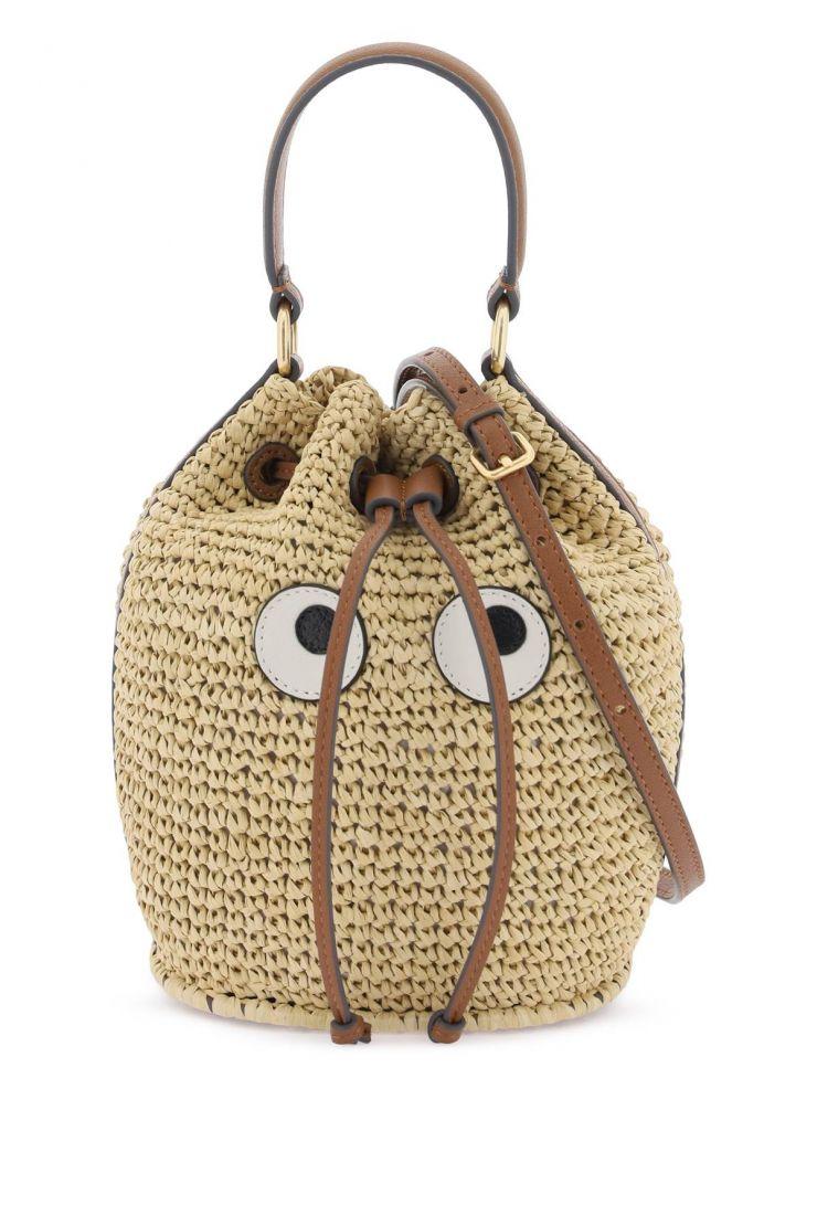 Buy ANYA HINDMARCH Eyes raffia handbag Anya Hindmarch at Sasom – Authentic and Ready to Ship