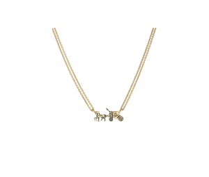 Buy Coach Horse And Carriage Double Chain Necklace Gold at Sasom – Authentic and Ready to Ship