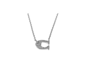 Buy Coach Signature Pavé Pendant Necklace Silver at Sasom – Authentic and Ready to Ship