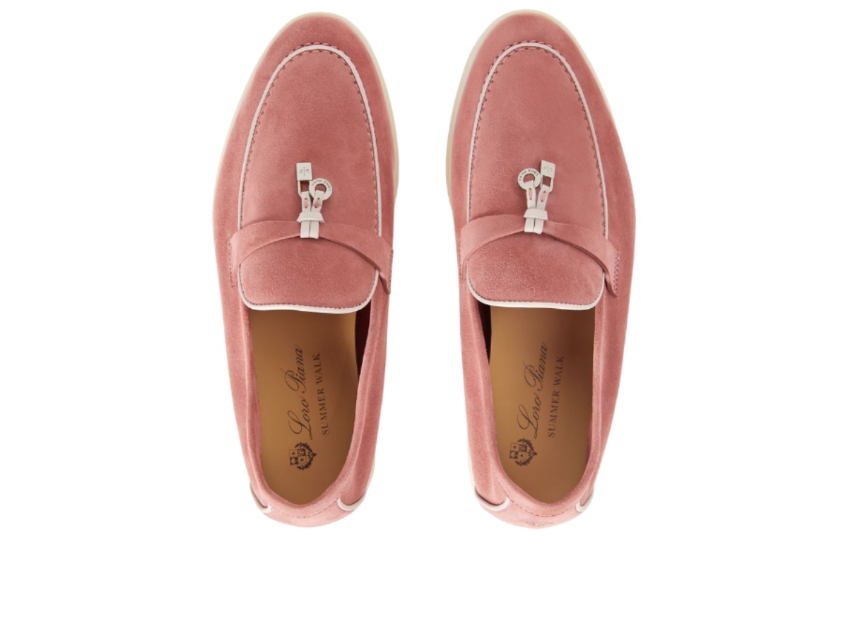 lp summer charm walk loafer dark pink suede