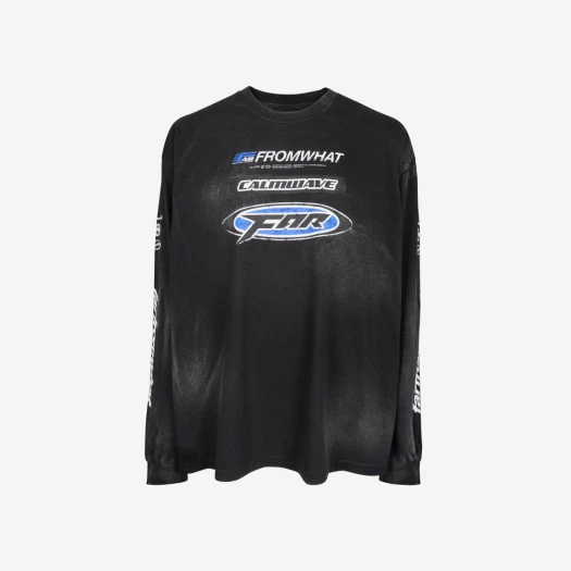 Buy Farfromwhat Far Washed Logo Long Sleeve T-Shirt Black at Sasom – Authentic and Ready to Ship