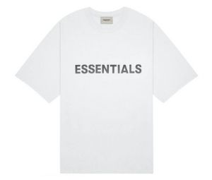 FEAR OF GOD ESSENTIALS 3D Silicon Applique Boxy T-Shirt White