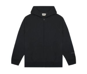 Buy Fear of God ESSENTIALS 3D Silicon Applique Full Zip Up Hoodie Dark Slate/Stretch Limo/Black at Sasom – Authentic and Ready to Ship