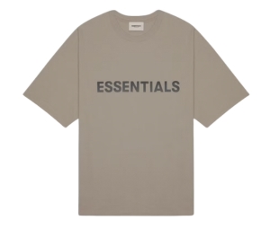 Fear of God Essentials 3D Silicon Applique Boxy T-Shirt Taupe