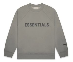 Buy Fear of God ESSENTIALS Crewneck Applique Logo Cement (FW20) at Sasom – Authentic and Ready to Ship